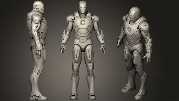 Статуэтки герои, монстры и демоны (Железный человек, STKM_2760) 3D модель для ЧПУ станка